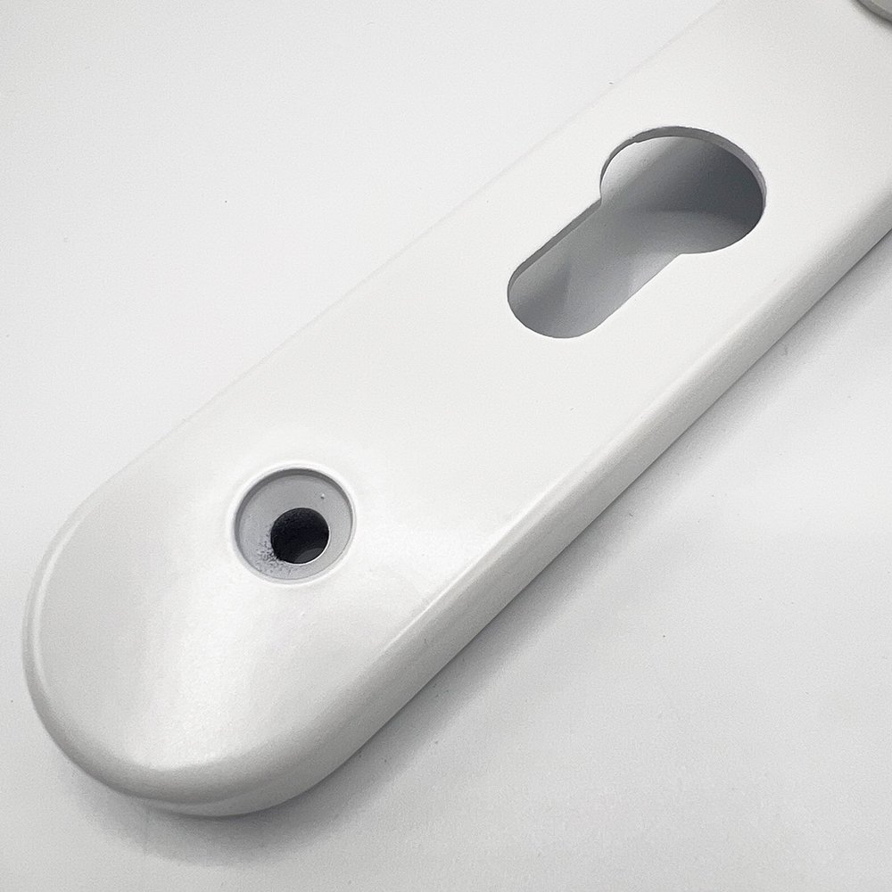 TSS Lever Lever UPVC Multipoint Door Handles - 48mm PZ - Sprung - 160mm Screw Centres - Image 4