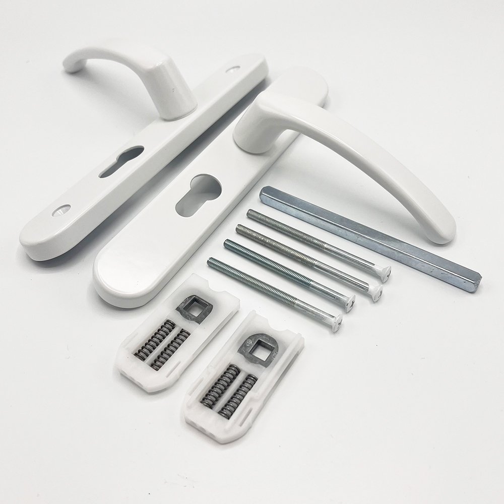 TSS Lever Lever UPVC Multipoint Door Handles - 48mm PZ - Sprung - 160mm Screw Centres - Image 3
