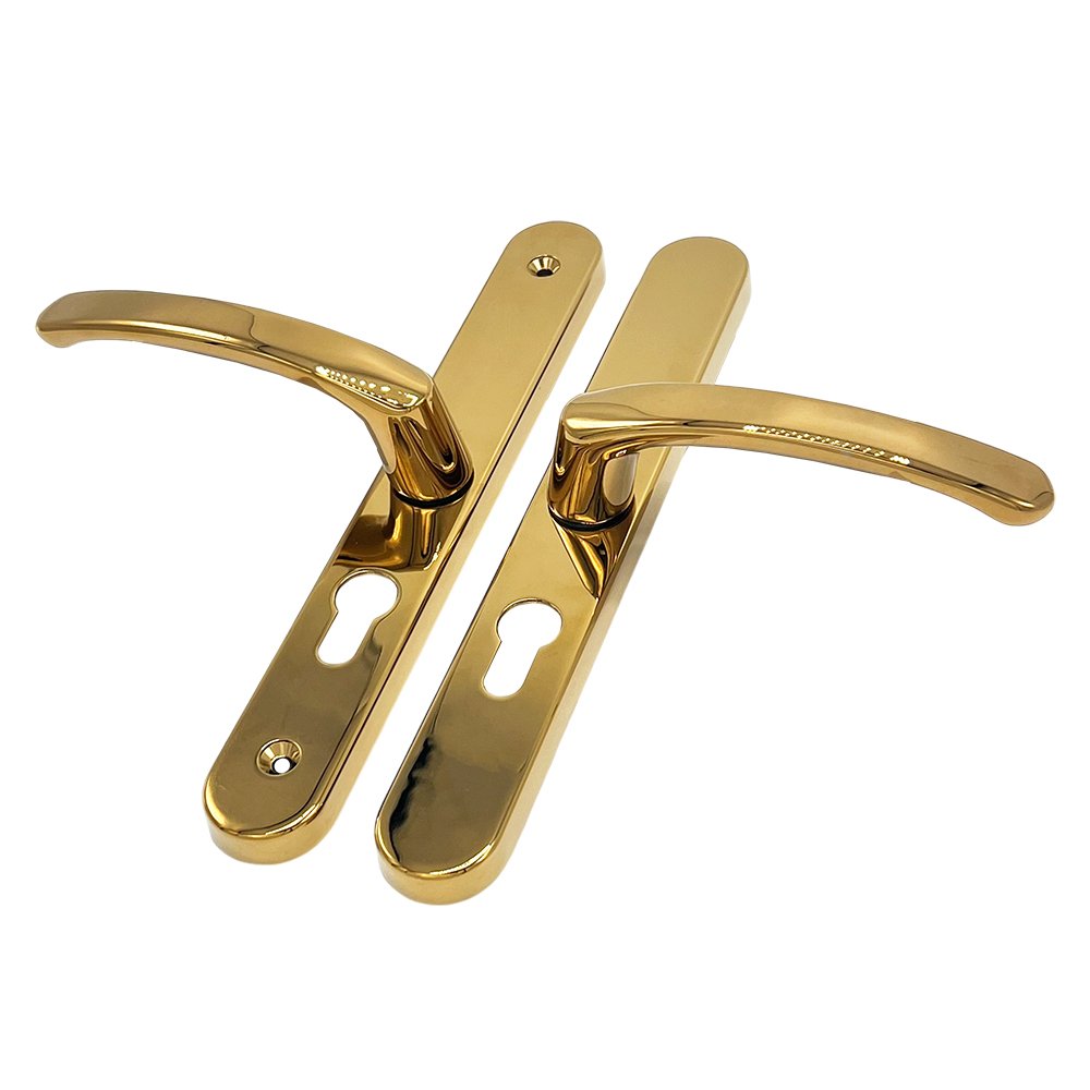 TSS Lever Lever UPVC Multipoint Door Handles - 48mm PZ - Sprung - 200mm Screw Centres - Image 3