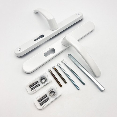 TSS Lever Lever UPVC Multipoint Door Handles - 48mm PZ - Sprung - 215mm Screw Centres - Image 3