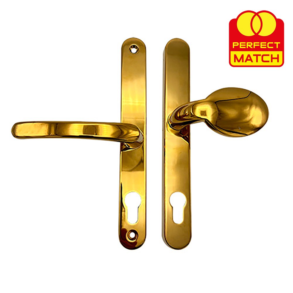TSS Lever Moveable Pad Offset UPVC Multipoint Door Handles - 70/92mm PZ - Sprung - 215mm Screw Centres - Image 6
