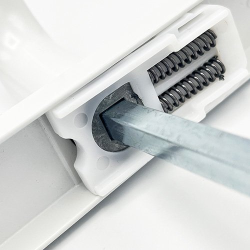 TSS Lever Moveable Pad Offset UPVC Multipoint Door Handles - 70/92mm PZ - Sprung - 215mm Screw Centres - Image 4