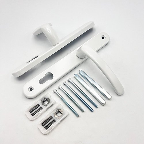 TSS Lever Moveable Pad UPVC Multipoint Door Handles - 92mm/62mm PZ Sprung 212mm Screw Centres - Image 7
