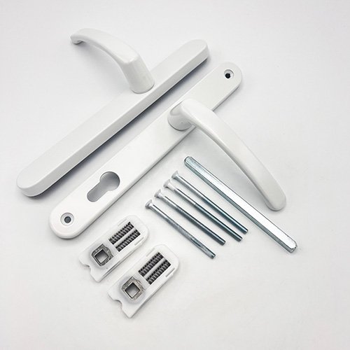 TSS Blank External Lever Lever French Door Multipoint Handles – 92mm PZ Sprung 215mm Screw Centres - Image 3