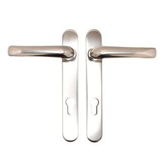 TSS Grade 304 Stainless Steel Lever Lever UPVC Multipoint Door Handles - 92mm PZ Sprung 122mm Screw Centres