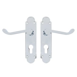 TSS Regent Scroll Lever Handle on Plate Door Furniture