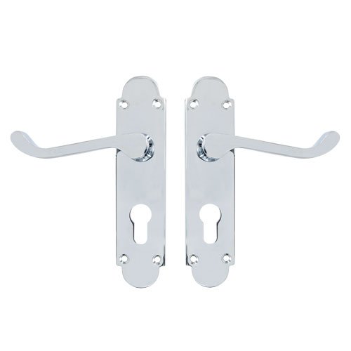 TSS Regent Scroll Lever Handle on Plate Door Furniture