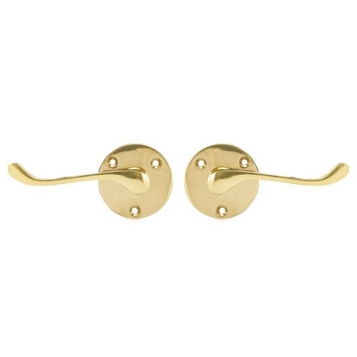 TSS Scroll Round Rose Lever Latch Furniture - Image 2