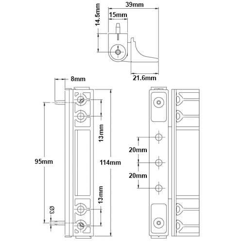 TSS UPVC Butt Hinge - 115mm - Image 3