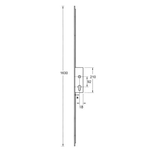 KFV Lift Lever Passive Lock - Shootbolt Compatible - 45mm Backset - Image 2