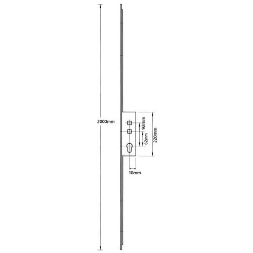 Avantis Passive Lock Double Spindle Multipoint Door Lock - Shootbolt Compatible - Image 2
