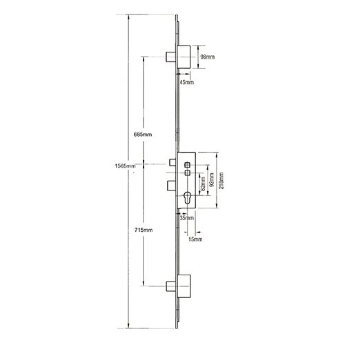 Avocet Pioneer 3 Deadbolt Double Spindle Multipoint Door Lock - Caravan Lock - Image 2