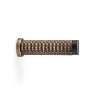 Alexander & Wilks AW600-75-AB Brunel Knurled Door Stop - Antique Brass (LEAD TIME: 2-3 DAYS)