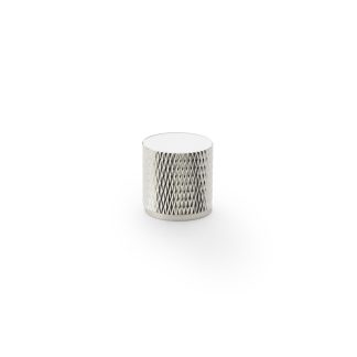 Alexander & Wilks AW800-20-PN Brunel Knurled Cylinder Cupboard Knob - Polished Nickel 20mm (LEAD TIME: 2-3 DAYS)