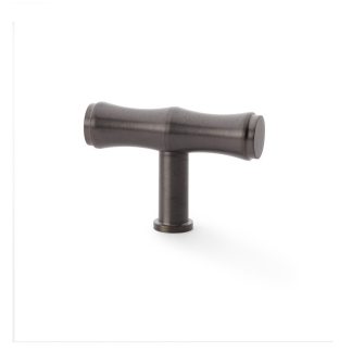 Alexander & Wilks AW801B-55-DBZPVD Crispin Bamboo T Bar Cupboard Knob - Dark Bronze PVD (LEAD TIME: 2-3 DAYS)