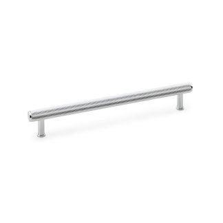 Alexander & Wilks AW809-224-PC Crispin Knurled T Bar Cupboard Pull Handle - Polished Chrome 224mm (LEAD TIME: 2-3 DAYS)