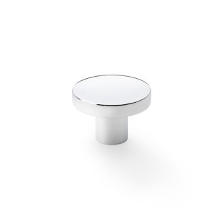 Alexander & Wilks AW821-38-PC Hanover Plain Cupboard Knob - Polished Chrome Knob 38mm (LEAD TIME: 2-3 DAYS)