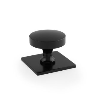 Alexander & Wilks AW835-38-BL Bullion Cupboard Knob On Square Backplate (LEAD TIME: 2-3 DAYS)
