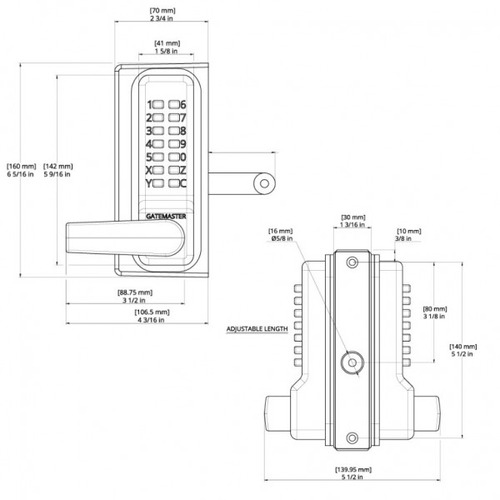 Gatemaster Superlock RapidReset Digital Keypad Gate Lock - Double Sided (LEAD TIME: 2-3 DAYS) - Image 2