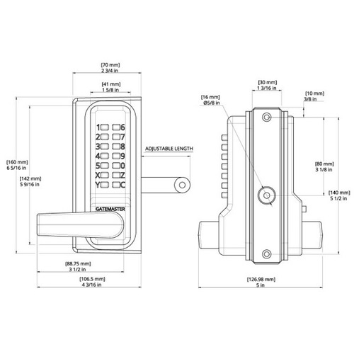 Gatemaster Superlock RapidReset Digital Keypad Gate Lock - Single Sided (LEAD TIME: 2-3 DAYS) - Image 2