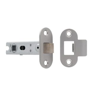 Eurospec BTL30SSS/R 76mm Bolt-Through Tubular Latch 8mm Follower Radius Fixed Forend (LEAD TIME: 2-3 DAYS)