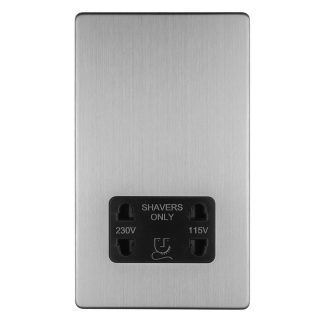 Eurolite ECSSSHSB 2-Gang Shaver Socket 230/115V (LEAD TIME: 2-3 DAYS)