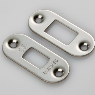 Eurospec FSF5010BSS/R Forend Strike & Fixing Pack To Suit Heavy Duty Tubular Deadbolt - Bright Stainless Steel Radius Forend (LEAD TIME: 2-3 DAYS)