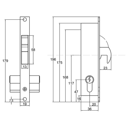 Gatemaster NHL Narrow Hook Lock (LEAD TIME: 2-3 DAYS) - Image 3