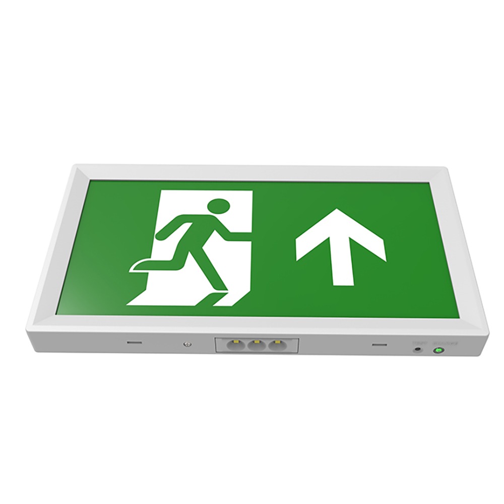 CQR SE/4/ST/WH/865 LED Emergency Slimline Exit Box - SELF-TEST- c/w Arrow Up Legend - White (LEAD TIME: 2-3 DAYS) - Image 2